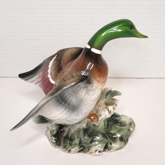 Bird Collection by JSC Mallard Duck 129 Vintage Statue Japan Shafford Excellent - Picture 5 of 13